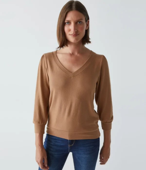 Michael Stars Gabriella V-Neck Top- Loungewear