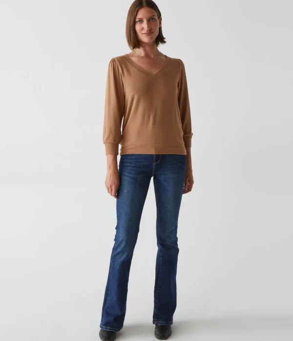 Michael Stars Gabriella V-Neck Top- Loungewear