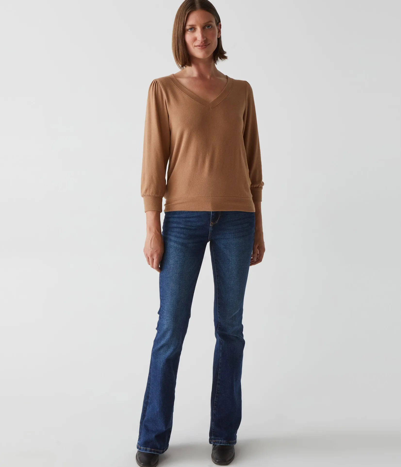 gabriella_vneck_top_49.webp Michael Stars Gabriella V-Neck Top- Loungewear