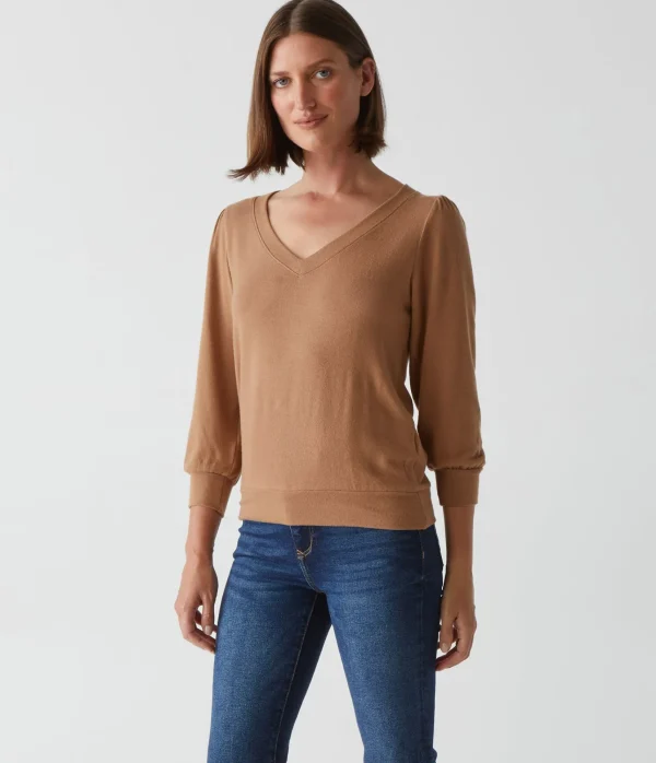 Michael Stars Gabriella V-Neck Top- Loungewear