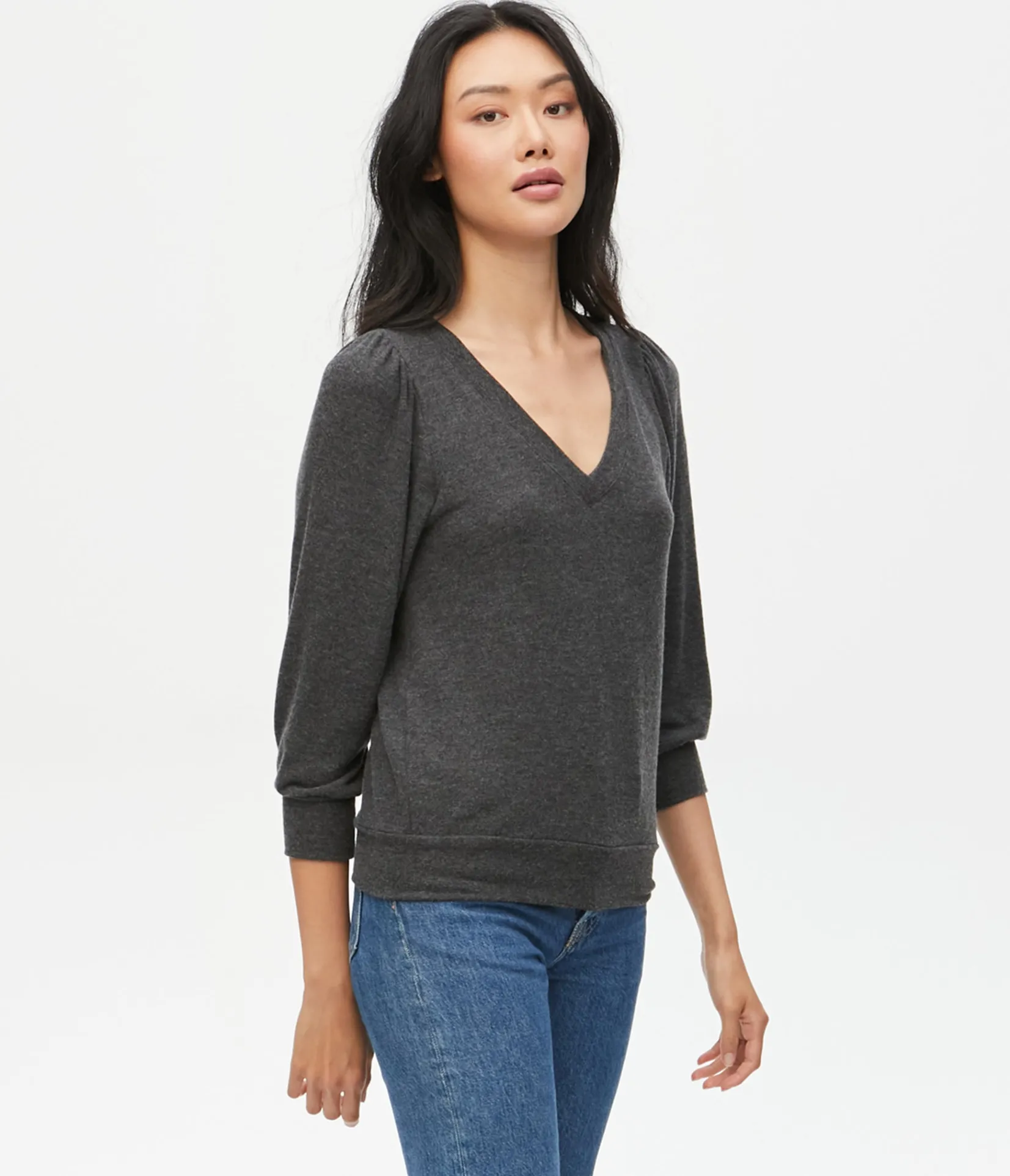 gabriella_vneck_top_53.webp Michael Stars Gabriella V-Neck Top- Loungewear