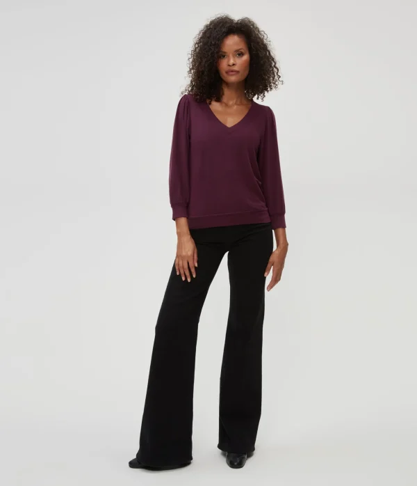 Michael Stars Gabriella V-Neck Top- Loungewear