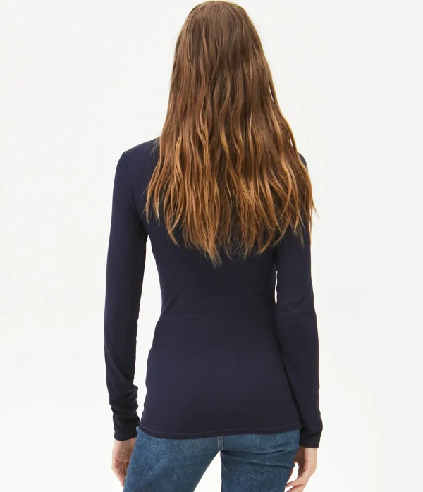 Michael Stars Gail Ribbed Turtleneck- T-Shirts