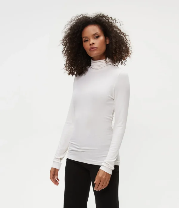 Michael Stars Gail Ribbed Turtleneck- T-Shirts