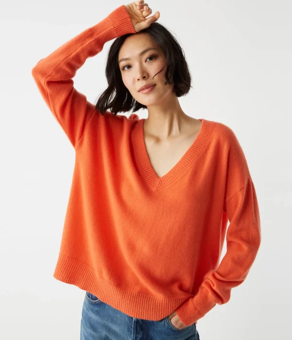 Michael Stars Gemma V-Neck Cashmere Sweater- Sweaters & Cardigans