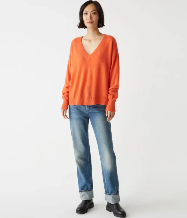 Michael Stars Gemma V-Neck Cashmere Sweater- Sweaters & Cardigans