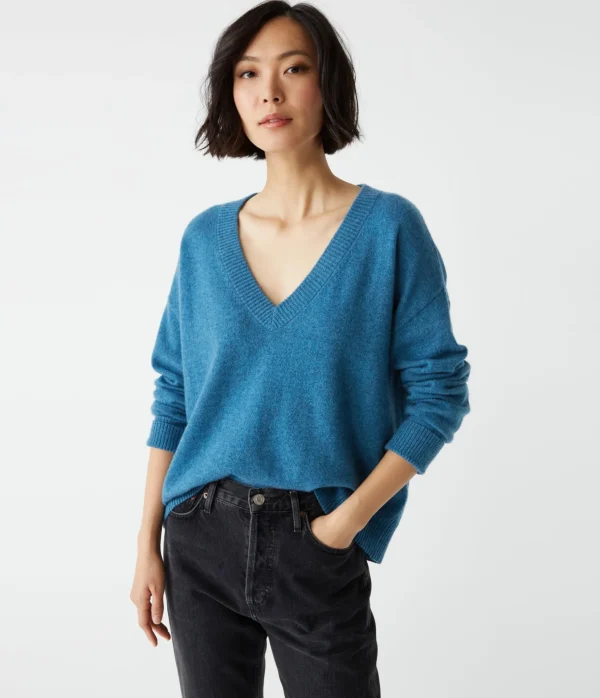 Michael Stars Gemma V-Neck Cashmere Sweater- Sweaters & Cardigans