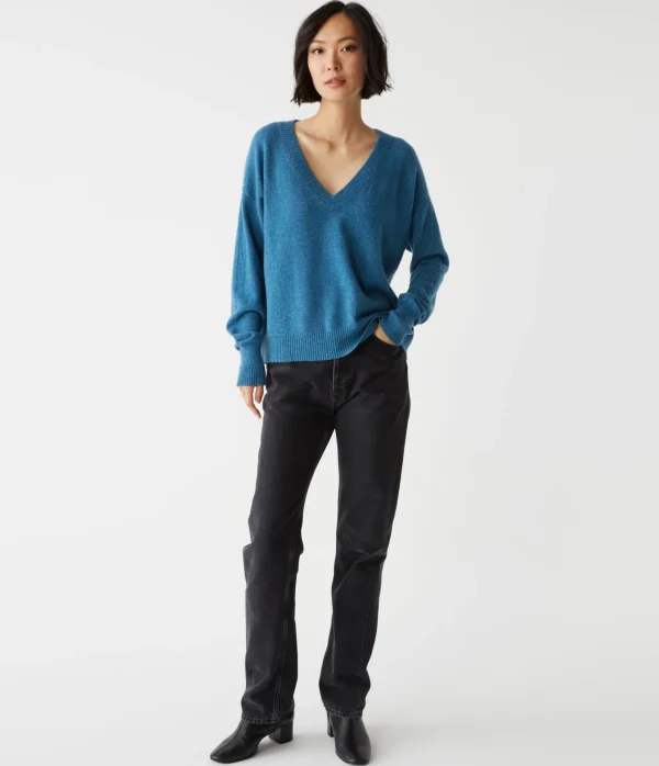 Michael Stars Gemma V-Neck Cashmere Sweater- Sweaters & Cardigans
