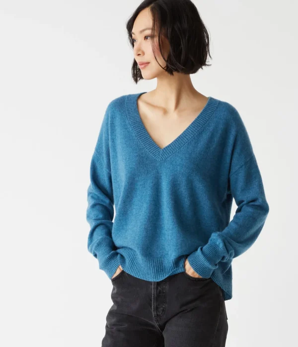 Michael Stars Gemma V-Neck Cashmere Sweater- Sweaters & Cardigans
