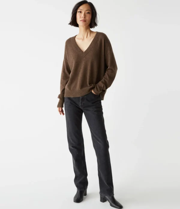 Michael Stars Gemma V-Neck Cashmere Sweater- Sweaters & Cardigans