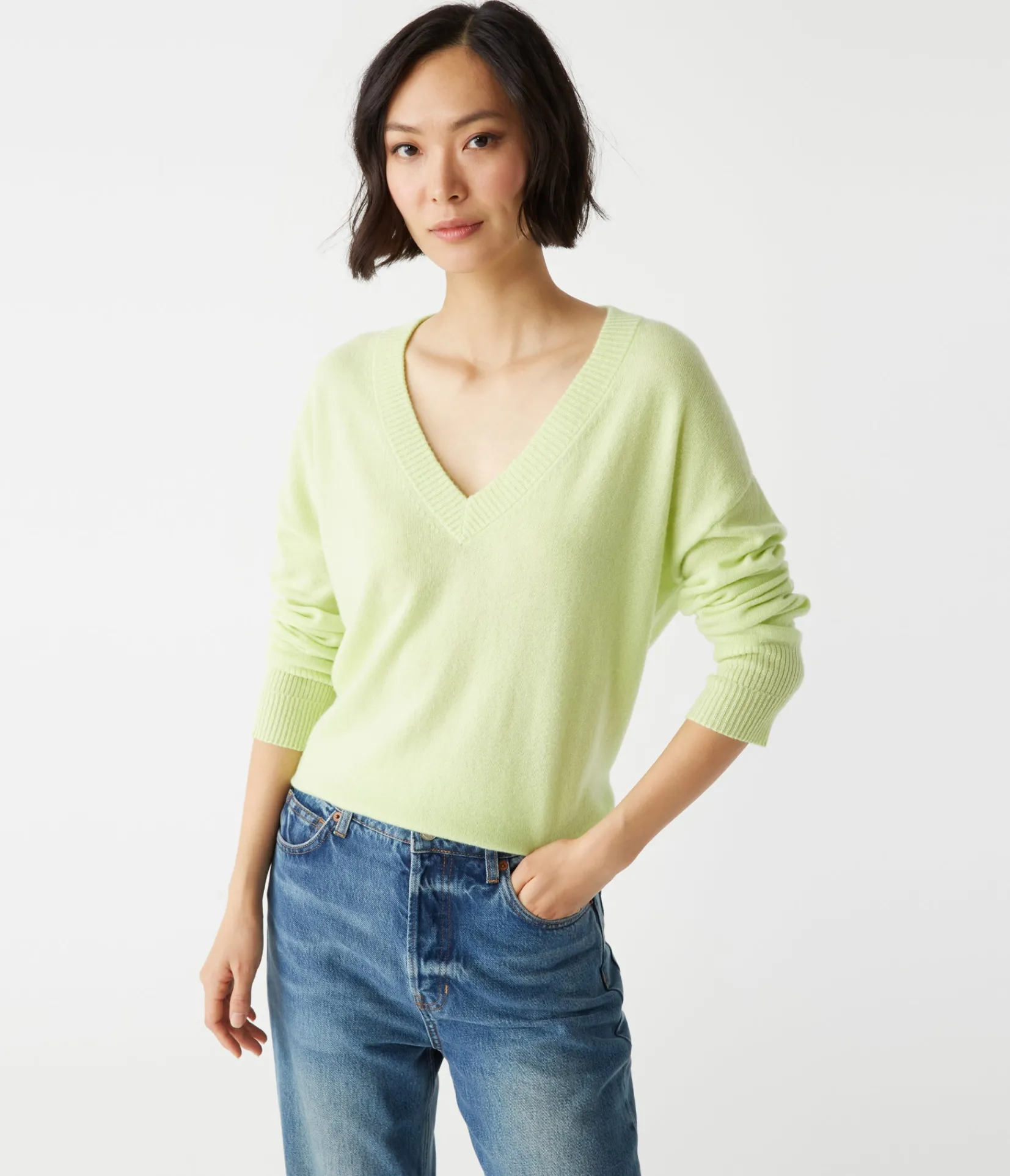 gemma_vneck_cashmere_sweater_4.webp Michael Stars Gemma V-Neck Cashmere Sweater- Sweaters & Cardigans