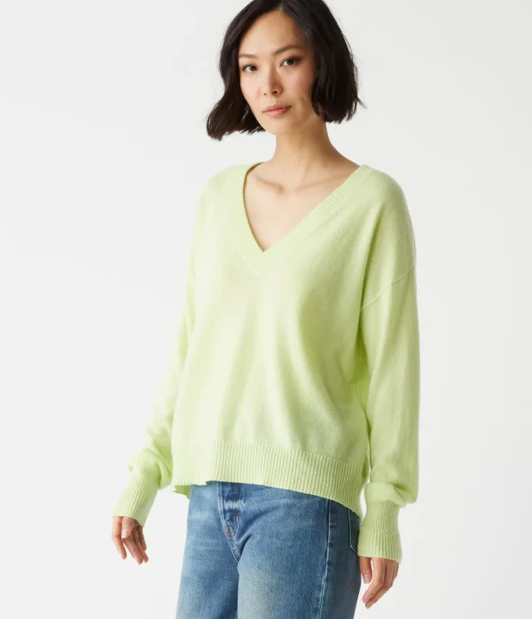 Michael Stars Gemma V-Neck Cashmere Sweater- Sweaters & Cardigans