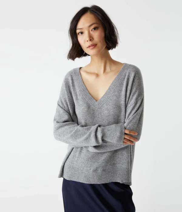 Michael Stars Gemma V-Neck Cashmere Sweater- Sweaters & Cardigans
