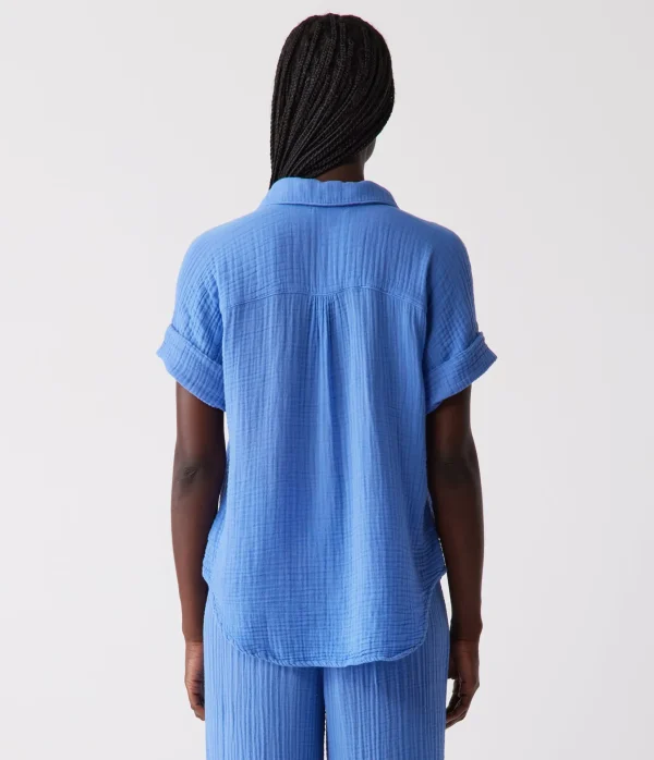 Michael Stars Gigi Gauze Popover Top- Tops, Blouses & Shirts