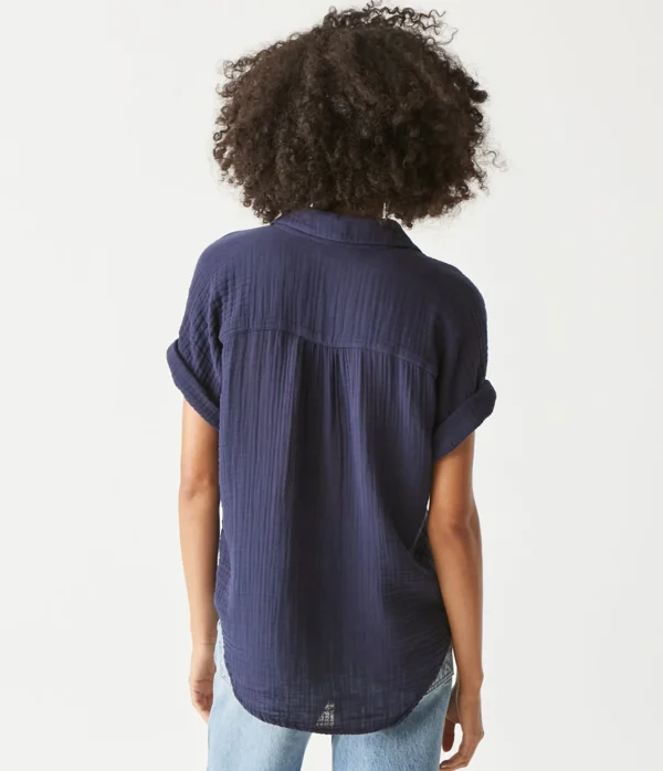 Michael Stars Gigi Gauze Popover Top- Tops, Blouses & Shirts