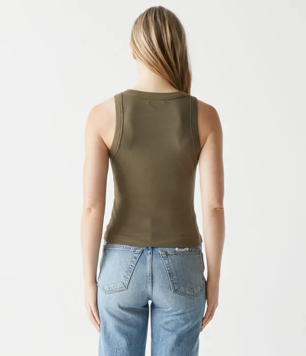 Michael Stars Gina Ribbed Crop Tank- Tank Tops | Ultra Rib T-Shirts