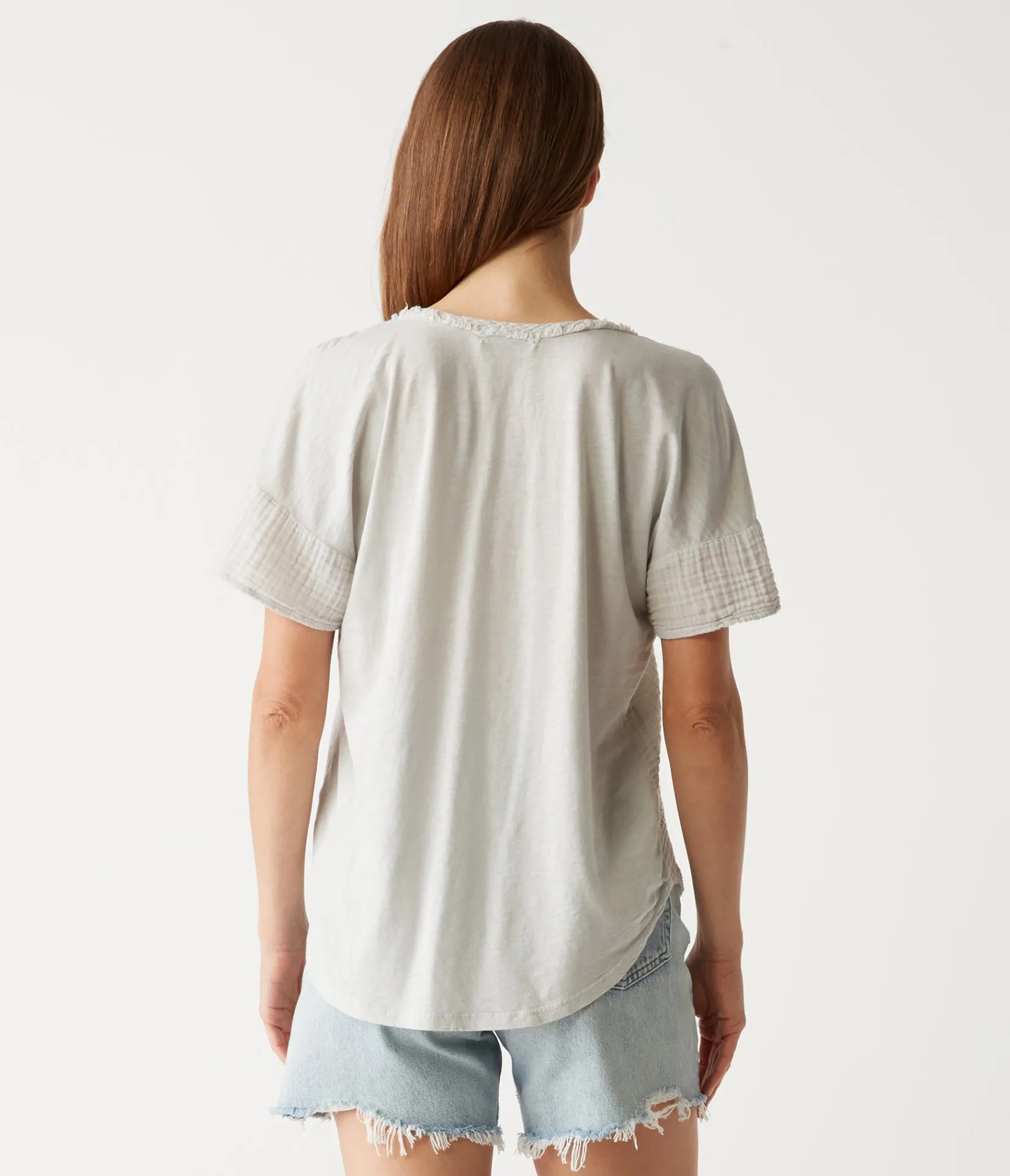 gretna_fabric_mixed_tee_11.webp Michael Stars Gretna Fabric Mixed Tee- T-Shirts | Supima Cotton T-Shirts