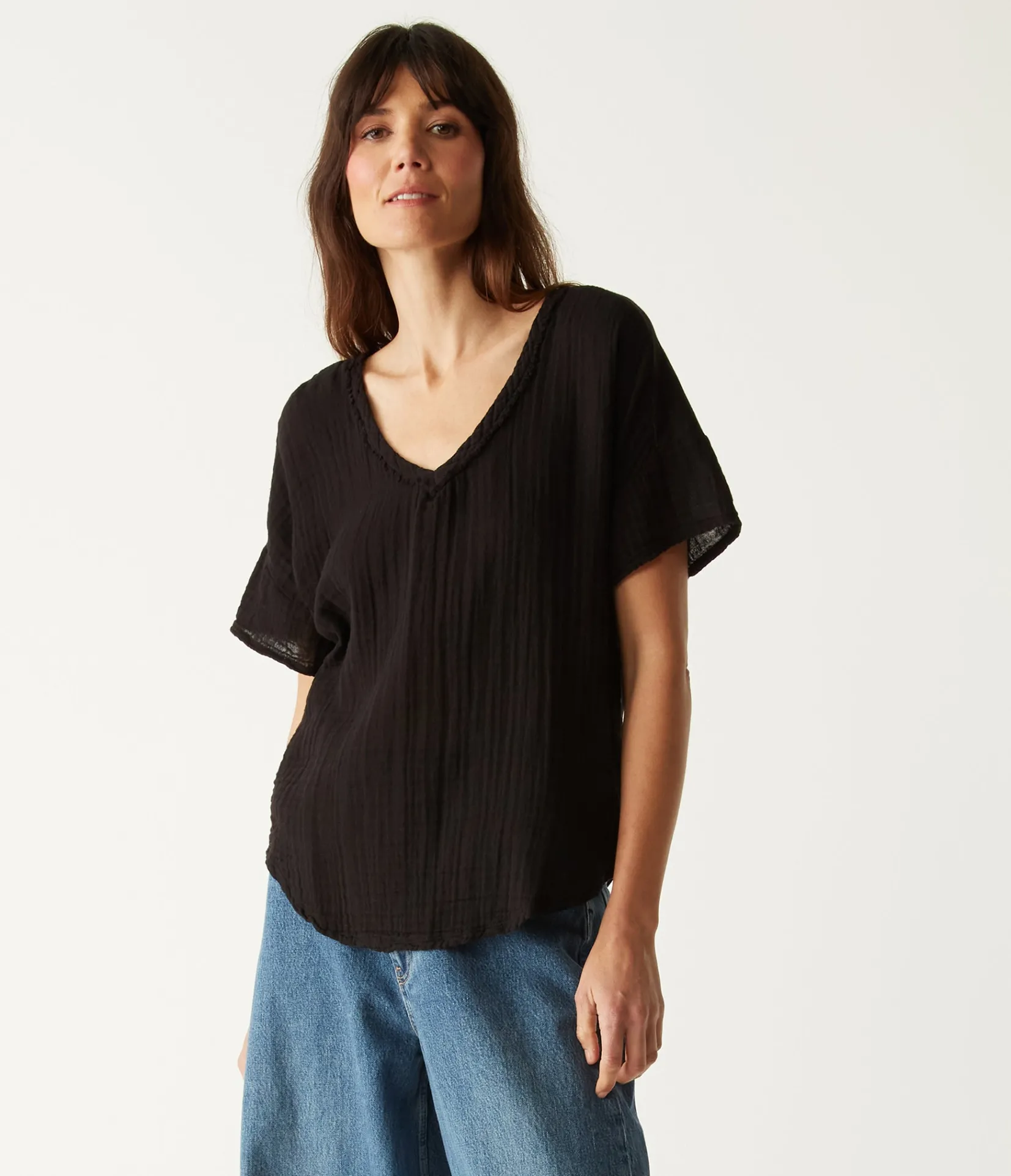 gretna_fabric_mixed_tee_18.webp Michael Stars Gretna Fabric Mixed Tee- T-Shirts | Supima Cotton T-Shirts