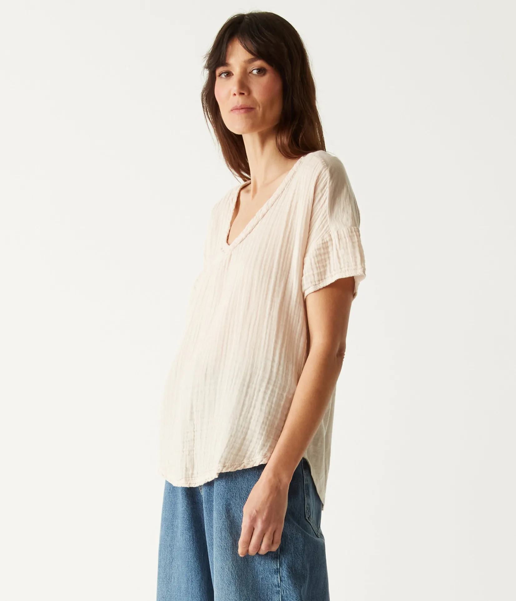 gretna_fabric_mixed_tee_34.webp Michael Stars Gretna Fabric Mixed Tee- T-Shirts | Supima Cotton T-Shirts