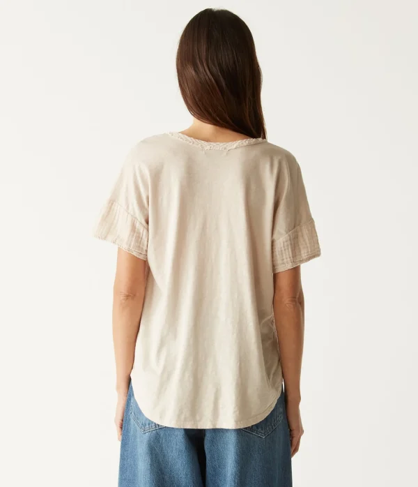 Michael Stars Gretna Fabric Mixed Tee- T-Shirts | Supima Cotton T-Shirts