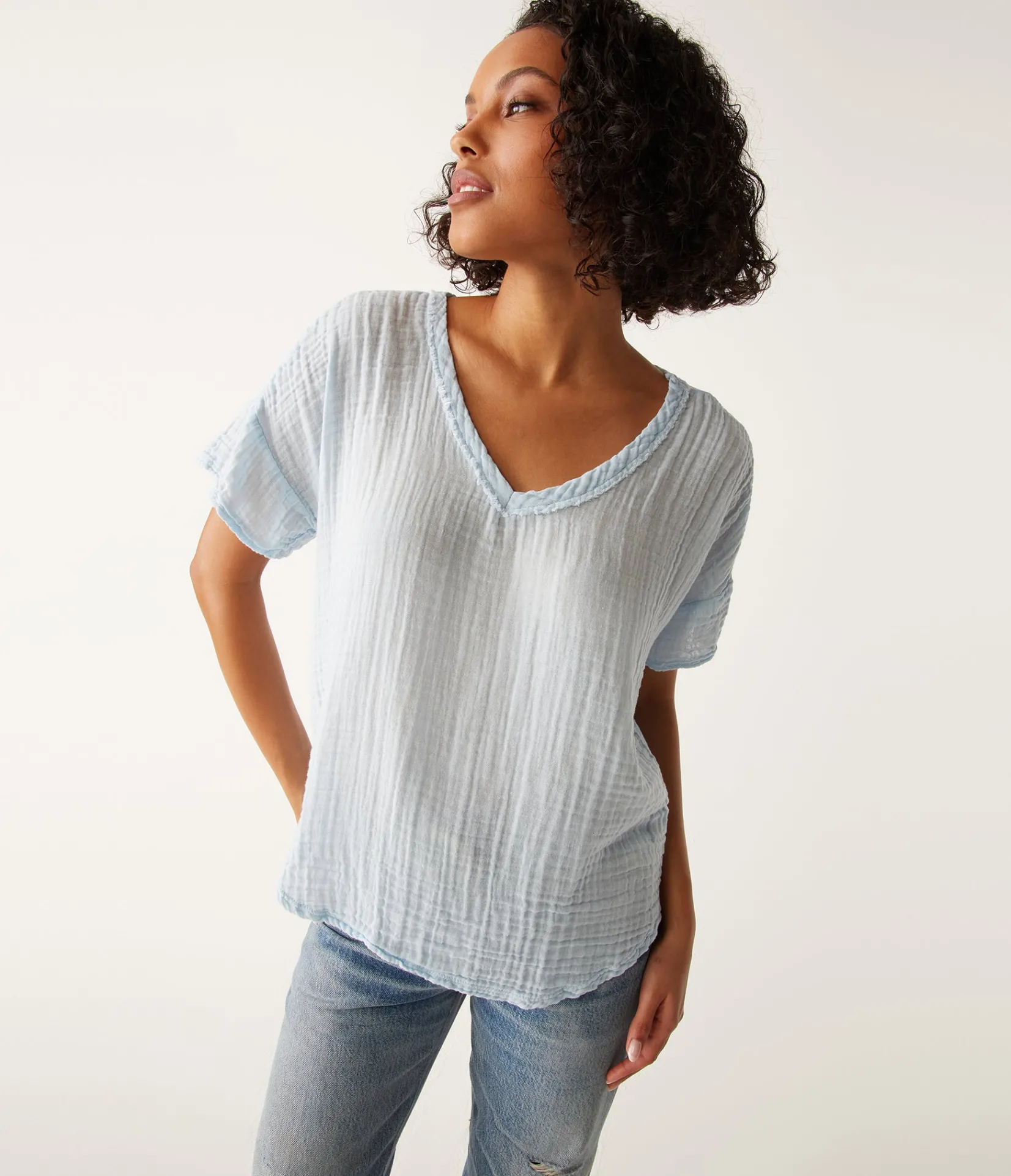gretna_fabric_mixed_tee_36.webp Michael Stars Gretna Fabric Mixed Tee- T-Shirts | Supima Cotton T-Shirts