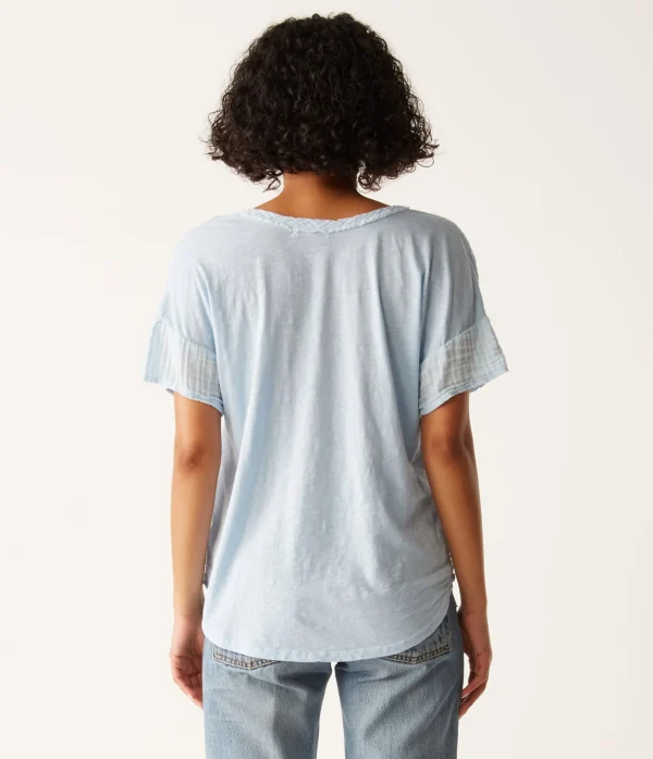 Michael Stars Gretna Fabric Mixed Tee- T-Shirts | Supima Cotton T-Shirts