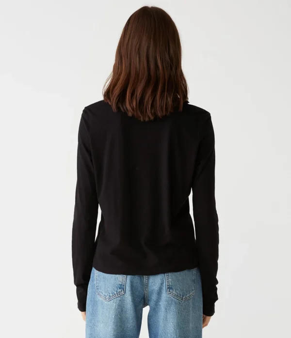 Michael Stars Hailie Rib Mixed Tee- T-Shirts | Supima Cotton T-Shirts