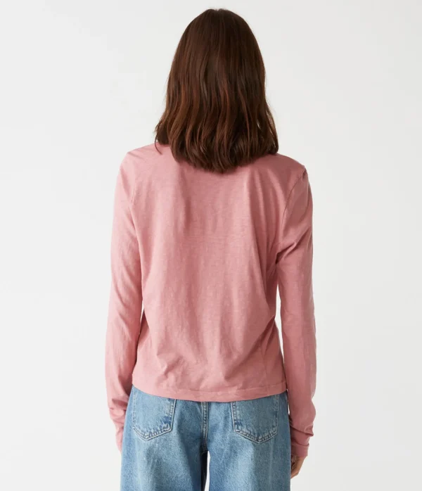 Michael Stars Hailie Rib Mixed Tee- T-Shirts | Supima Cotton T-Shirts