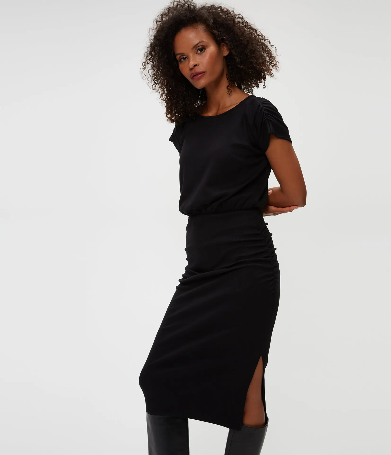 hannah_midi_dress_0.webp Michael Stars Hannah Midi Dress- Dresses | Midi Dresses