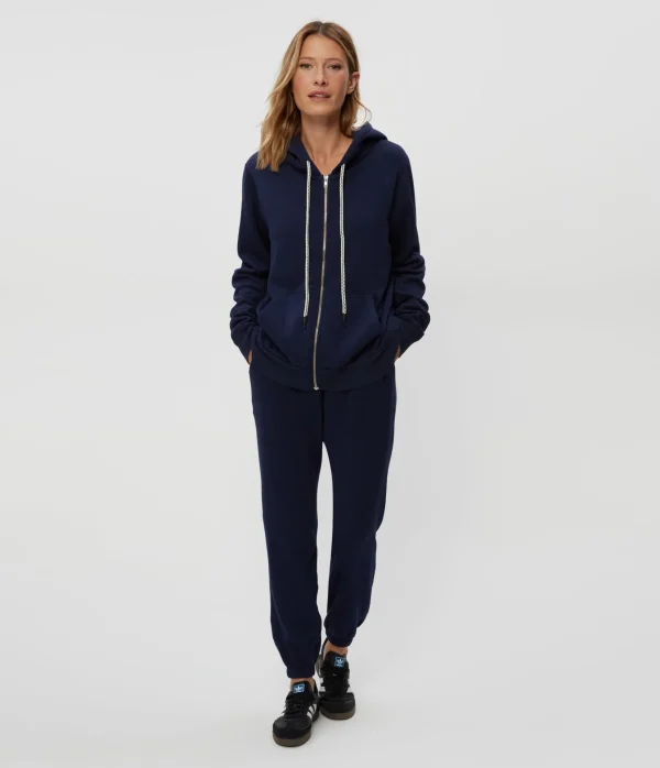 Michael Stars Harper Plush Terry Zip-Up Hoodie- Loungewear