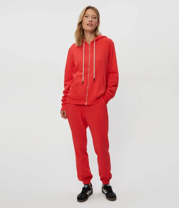 Michael Stars Harper Plush Terry Zip-Up Hoodie- Loungewear