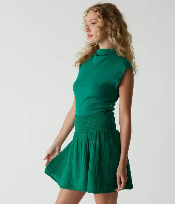 Michael Stars Havana Smocked Gauze Skirt- Pants, Shorts & Skirts
