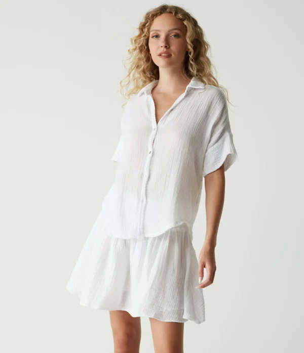 Michael Stars Havana Smocked Gauze Skirt- Pants, Shorts & Skirts