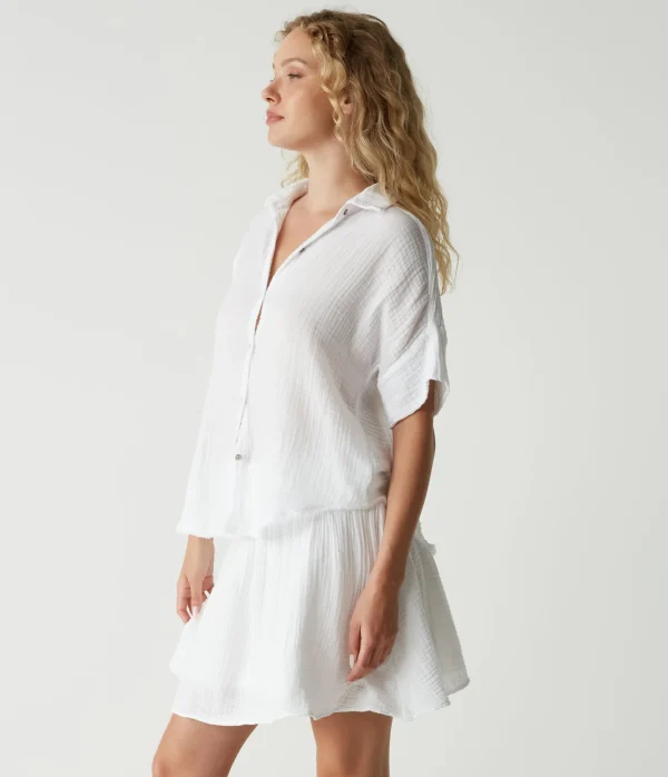 Michael Stars Havana Smocked Gauze Skirt- Pants, Shorts & Skirts