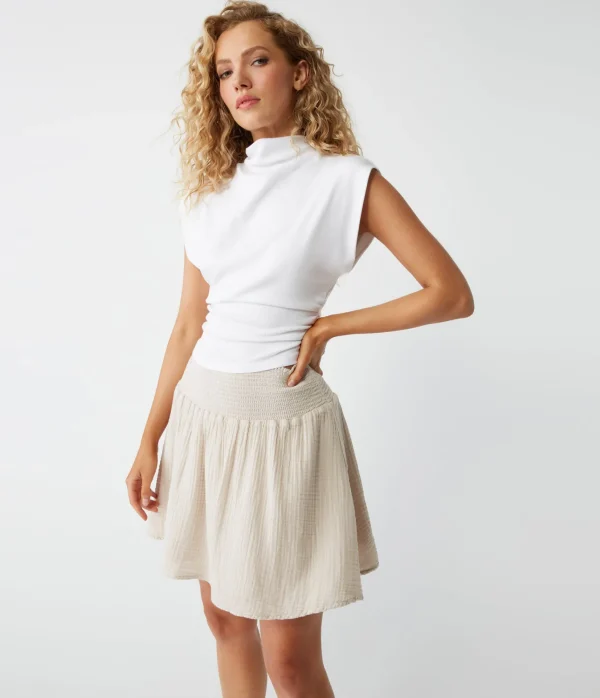 Michael Stars Havana Smocked Gauze Skirt- Pants, Shorts & Skirts