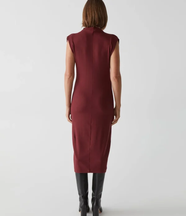 Michael Stars Iolanda Power Shoulder Dress- Dresses | Midi Dresses