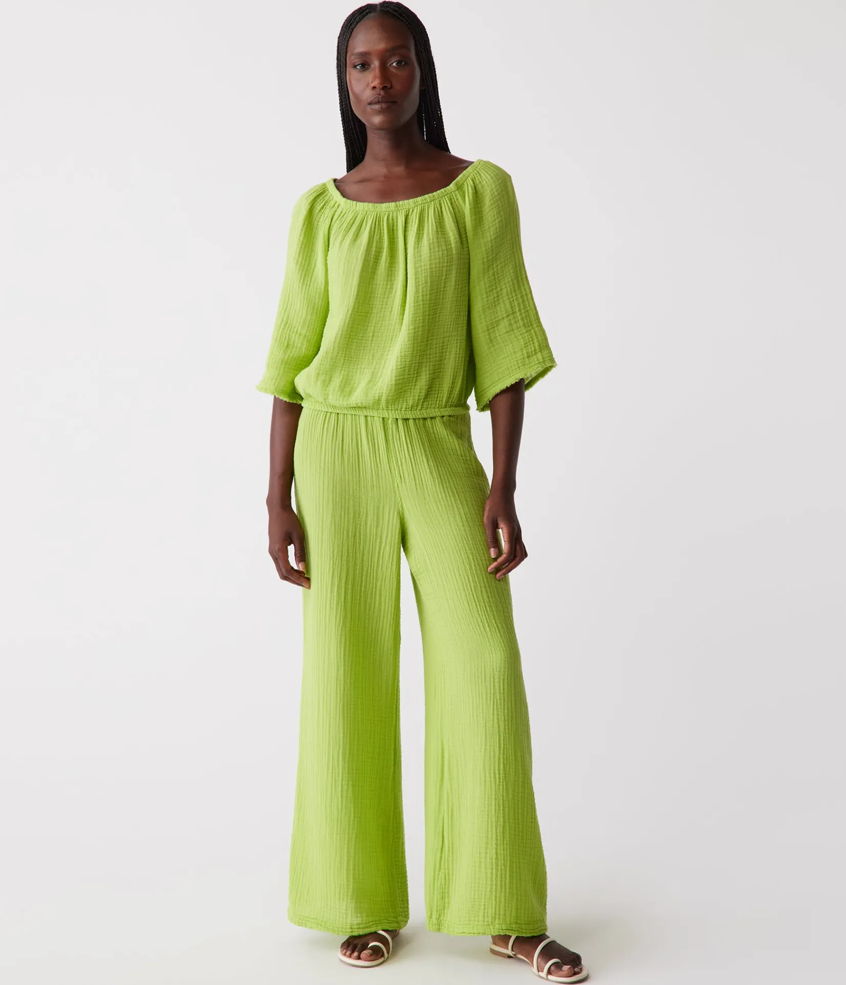 isabel_convertible_gauze_top_1.webp Michael Stars Isabel Convertible Gauze Top- Tops, Blouses & Shirts