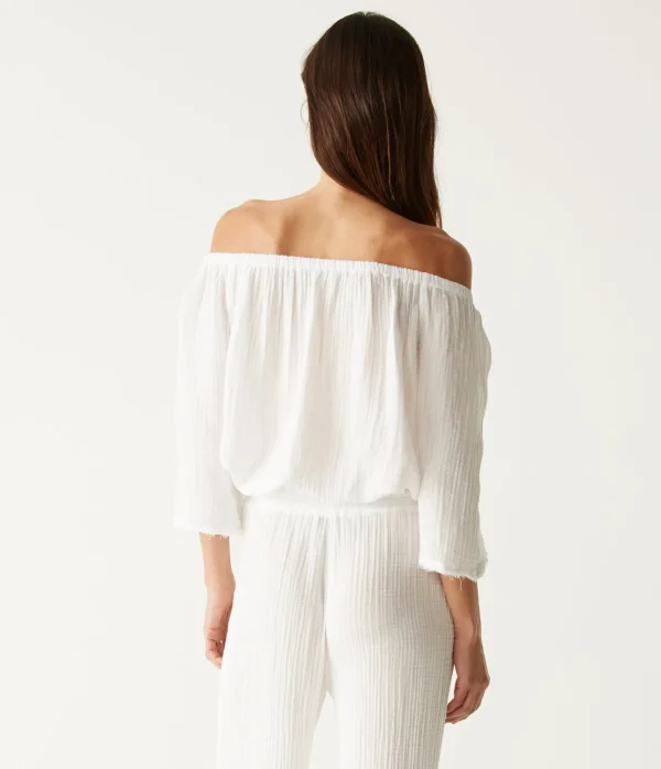 Michael Stars Isabel Convertible Gauze Top- Tops, Blouses & Shirts