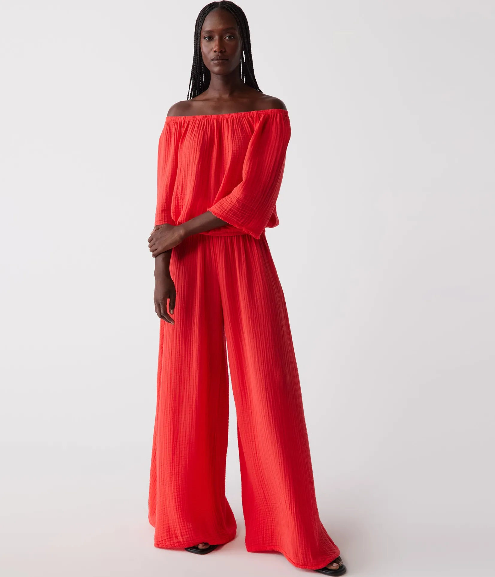 isabel_convertible_gauze_top_17.webp Michael Stars Isabel Convertible Gauze Top- Tops, Blouses & Shirts