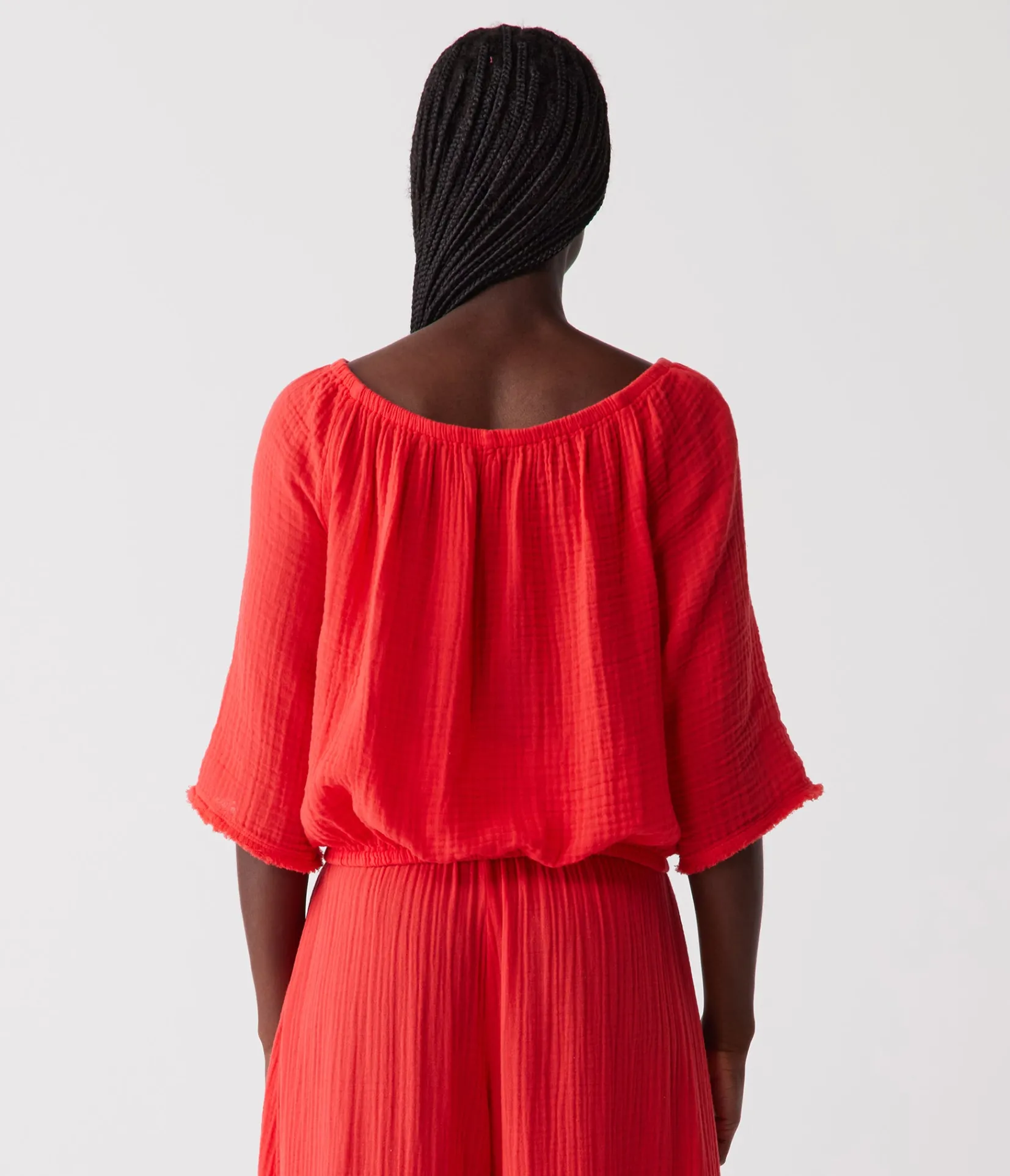 isabel_convertible_gauze_top_19.webp Michael Stars Isabel Convertible Gauze Top- Tops, Blouses & Shirts