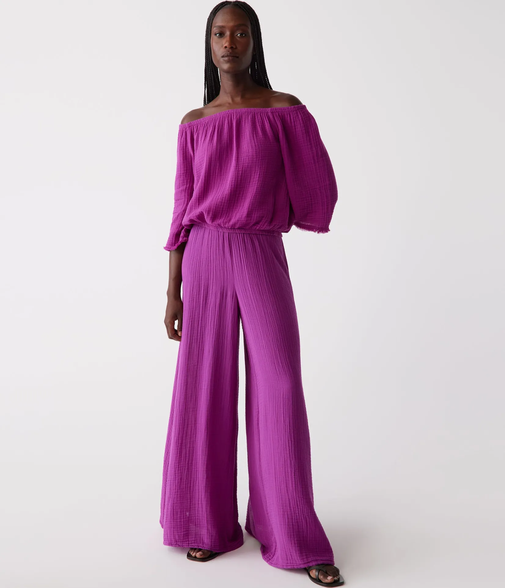 isabel_convertible_gauze_top_21.webp Michael Stars Isabel Convertible Gauze Top- Tops, Blouses & Shirts