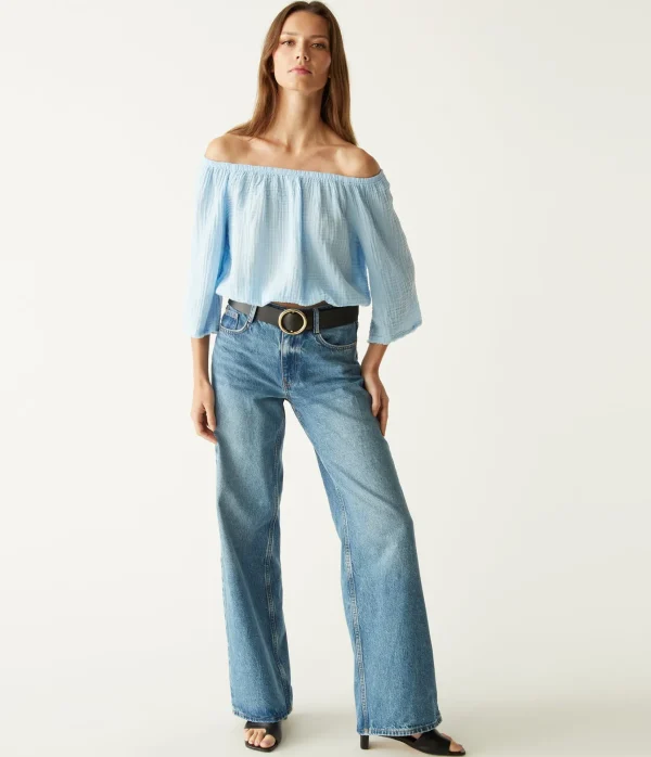 Michael Stars Isabel Convertible Gauze Top- Tops, Blouses & Shirts