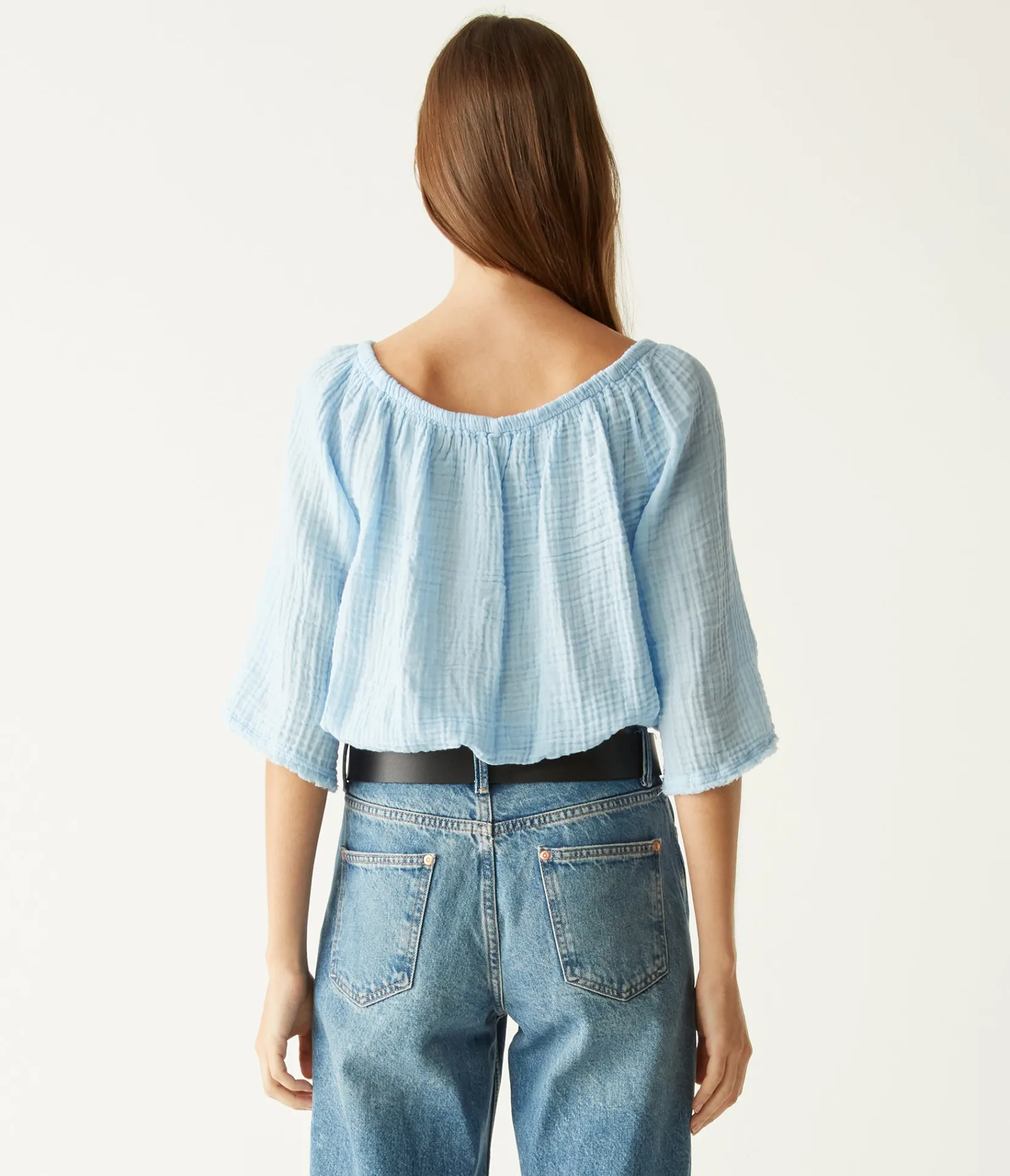 isabel_convertible_gauze_top_28.webp Michael Stars Isabel Convertible Gauze Top- Tops, Blouses & Shirts