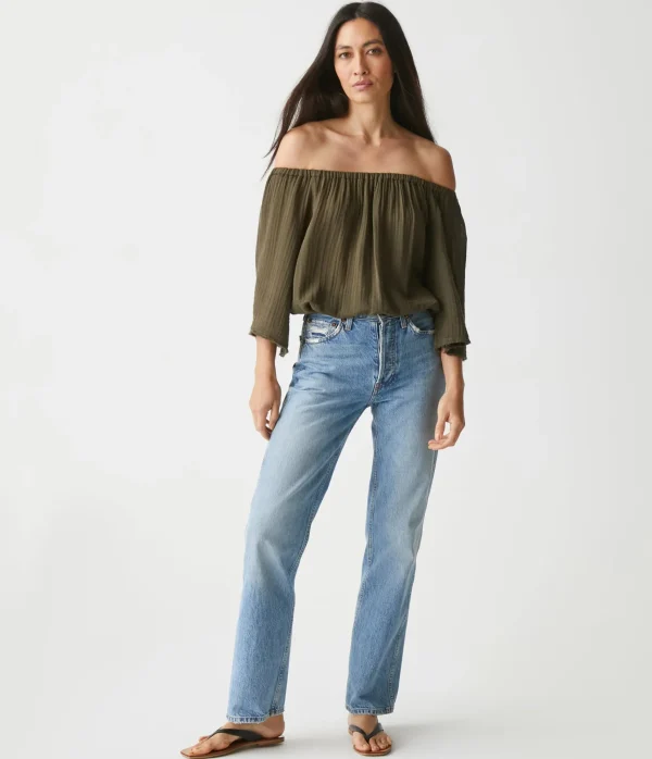 Michael Stars Isabel Convertible Gauze Top- Tops, Blouses & Shirts