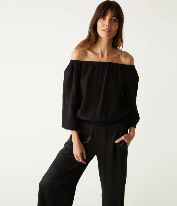 Michael Stars Isabel Convertible Gauze Top- Tops, Blouses & Shirts