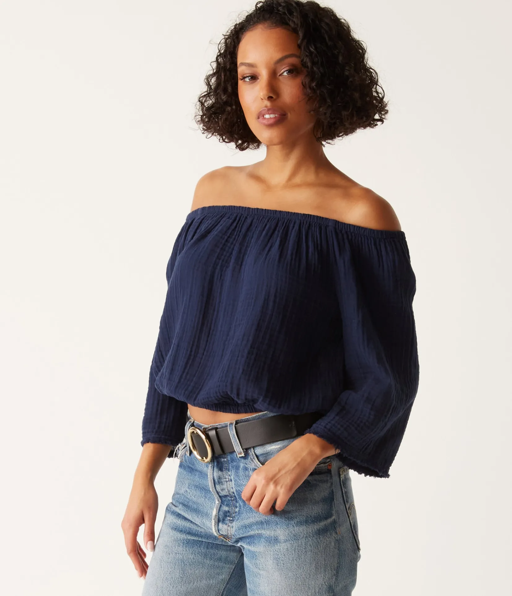 isabel_convertible_gauze_top_39.webp Michael Stars Isabel Convertible Gauze Top- Tops, Blouses & Shirts