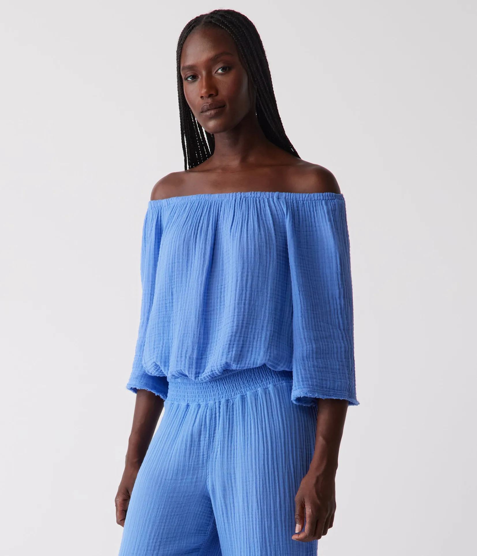 isabel_convertible_gauze_top_43.webp Michael Stars Isabel Convertible Gauze Top- Tops, Blouses & Shirts