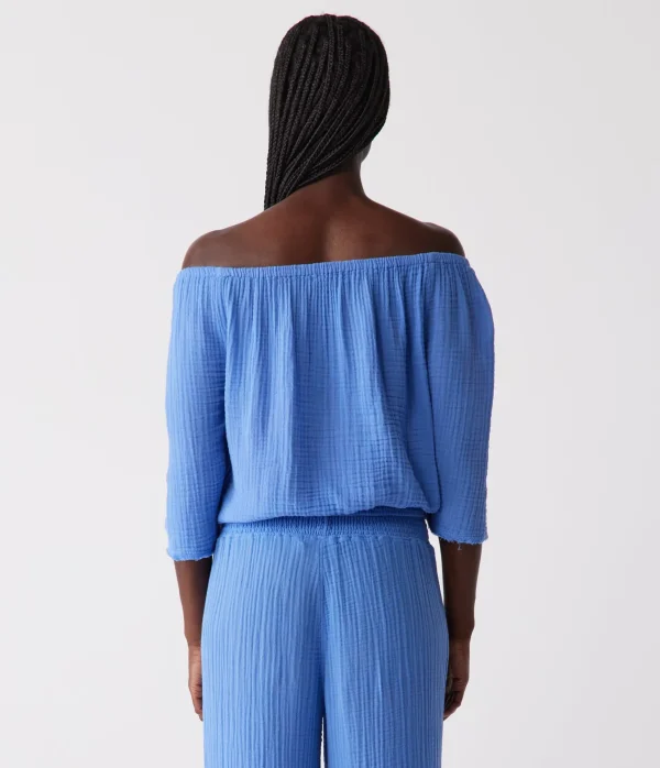 Michael Stars Isabel Convertible Gauze Top- Tops, Blouses & Shirts