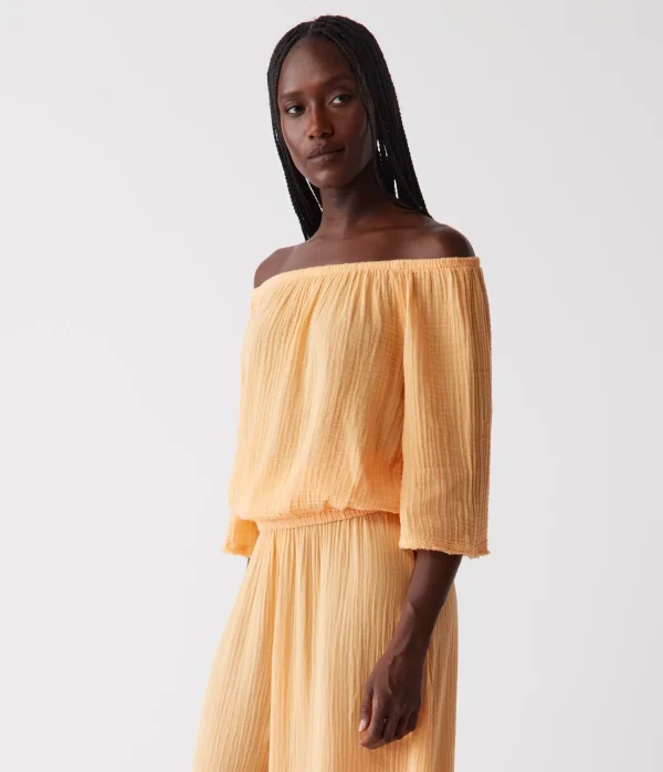 Michael Stars Isabel Convertible Gauze Top- Tops, Blouses & Shirts