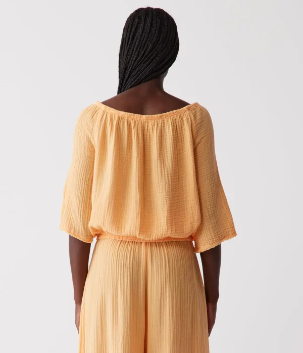Michael Stars Isabel Convertible Gauze Top- Tops, Blouses & Shirts